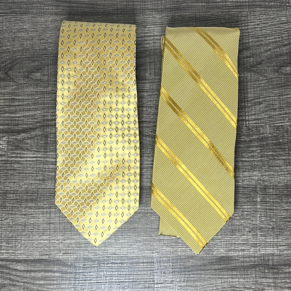 👔2 Tom James 100% Silk Ties Bundle